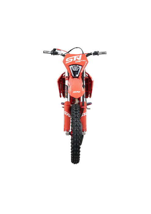 STN G9 Pro YBS300 red enduro motorcycle, front view