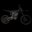 Talaria Komodo 2026 studio side profile in black showing full-size dirt bike chassis