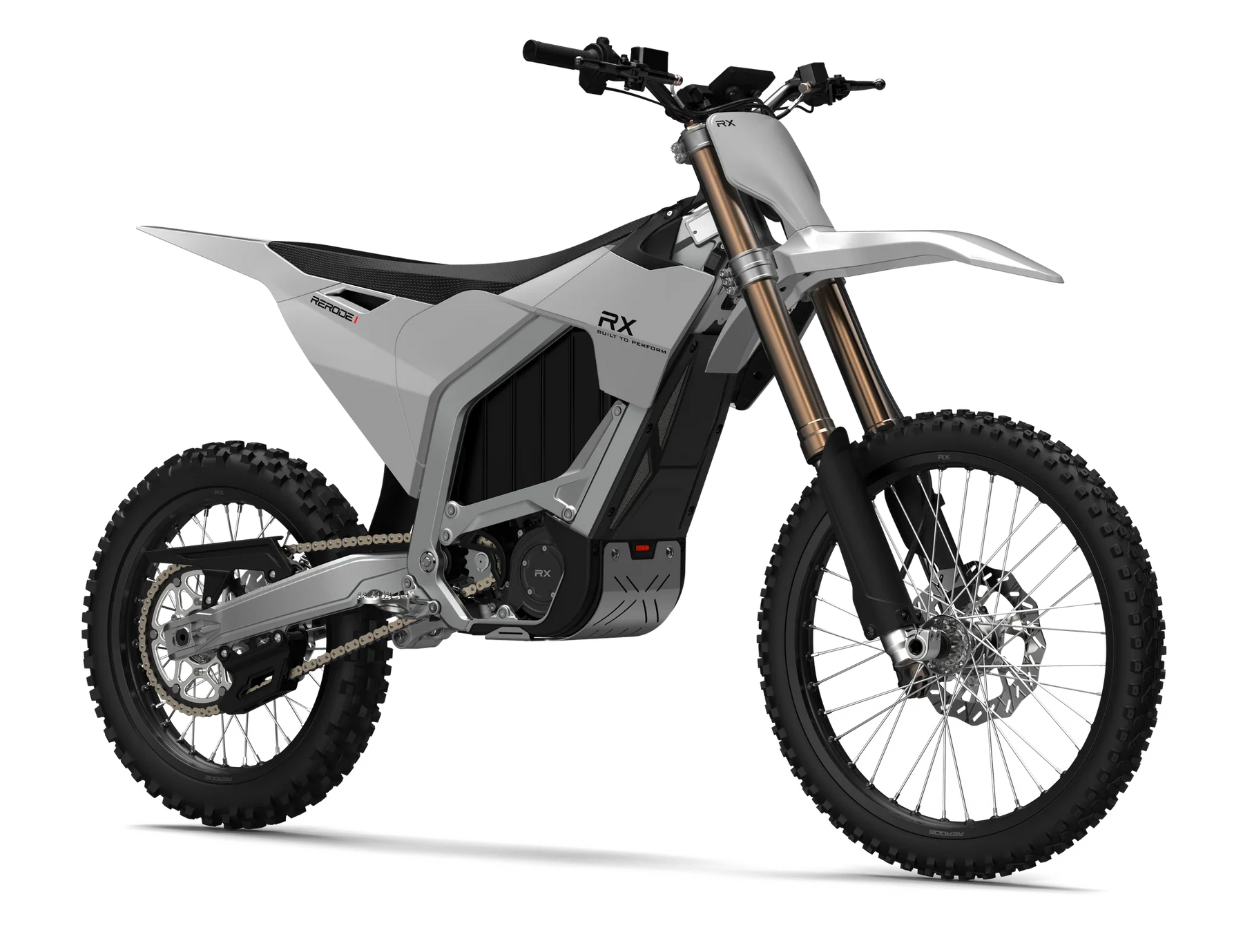 Rerode RX electric off-road motorcycle — official side view