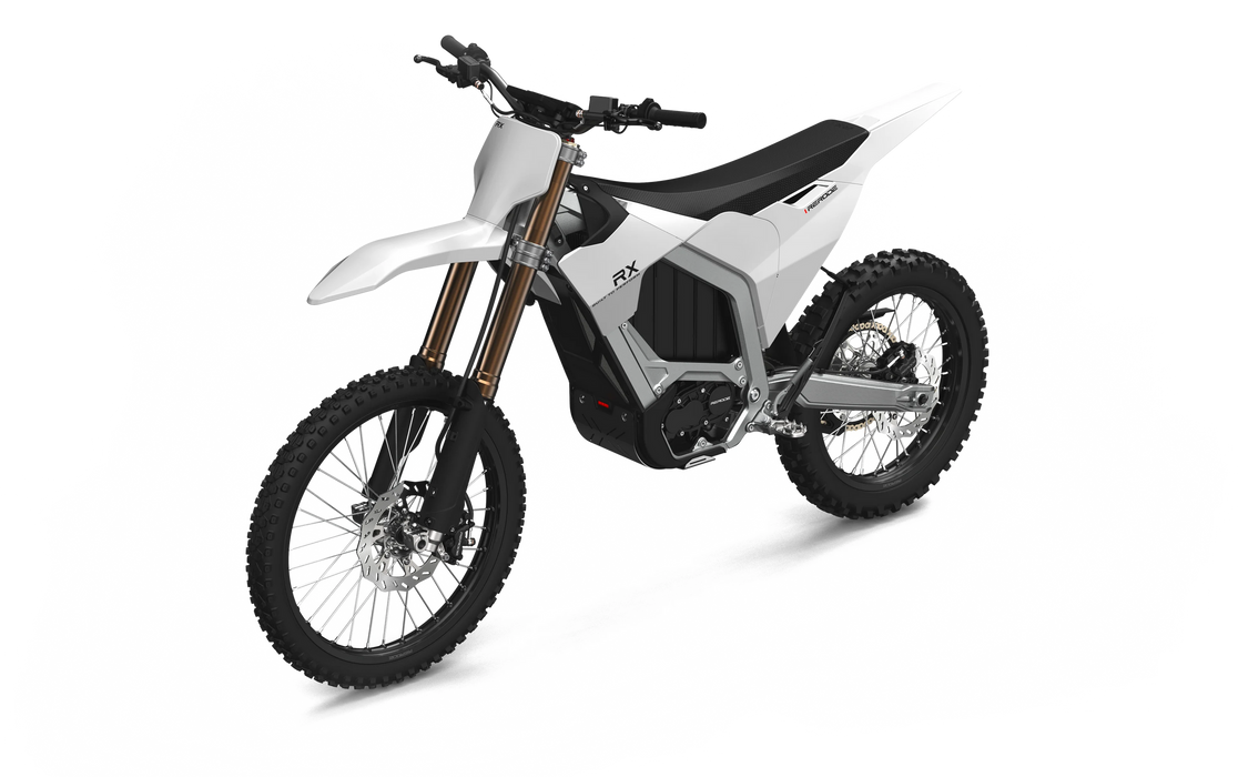 Rerode RX electric off-road motorcycle — official front-right view